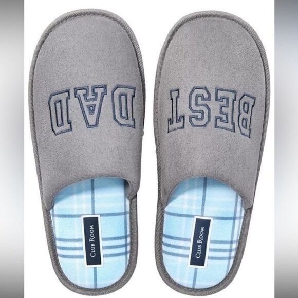 Club room slippers CLUB ROOM
Men's Best Dad Embroidered Slippers 6-7 small shoes - Picture 10 of 12